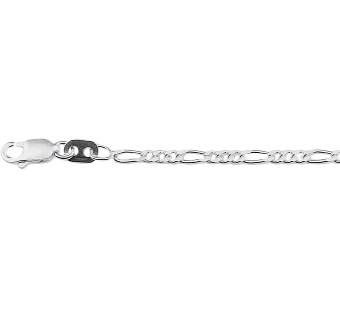 Zilver Gerhodineerde Enkelbandje figaro 2 1329798