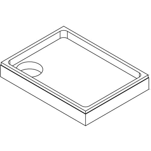 Mauersberger shower tray support polystyrene for Lupina 120 x 80 cm super flat left 5602012003