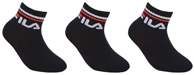 Kindersokken Fila Quarter 3-pack Zwart - 32