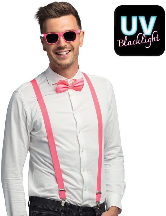 Boland - Set Classic neonroze Neon,Roze - Volwassenen - Unisex - -