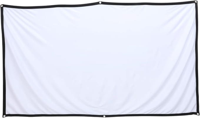 Opvouwbaar Projectiescherm - Draagbaar Beeldscherm - Thuisbioscoop Creëren - Antikreuk Polyester - 186 x 105 cm - Wit Zwart
