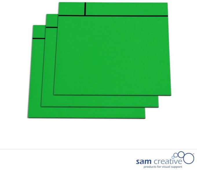Sam Creative - Whiteboard Magnetische Scrum Notitievellen - 10x10 cm - Groen - 10 stuks - Whiteboard Magneten