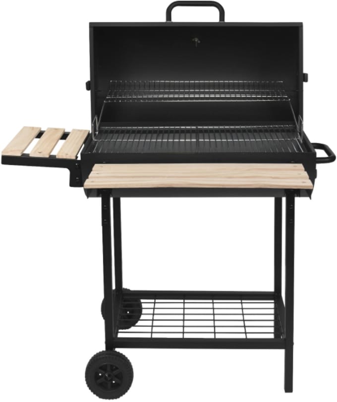 houtskoolbarbecue 38x33.5cm met trolley - red deco - kentucky