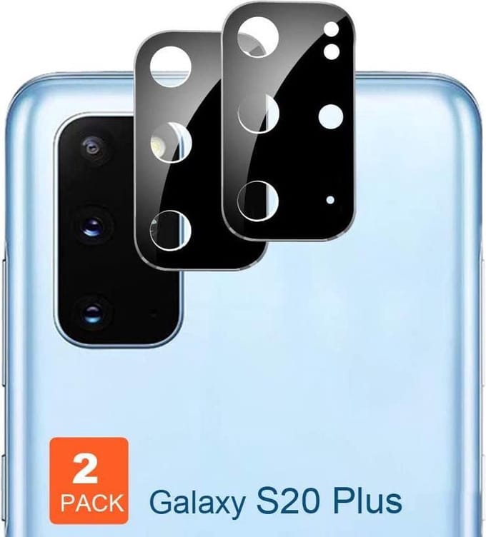 Camera lens Screenprotector beschermer / Screenprotector (2-pack) (zwart) Geschikt voor: Samsung Galaxy S20 Plus