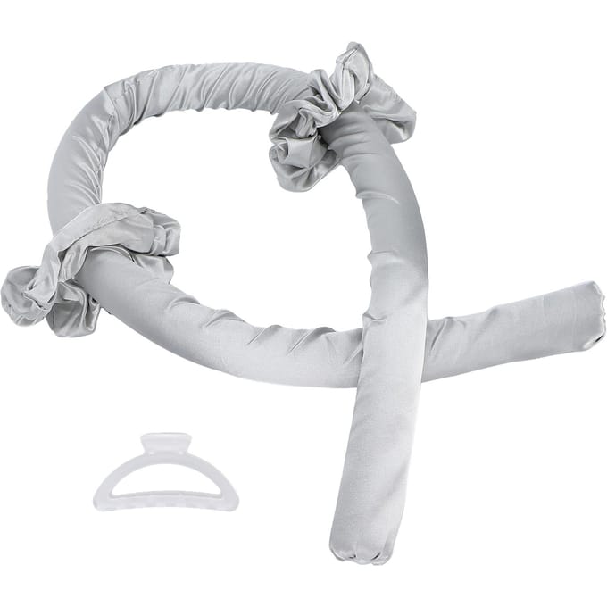Doe-het-zelf Slaap Haar Krulgereedschap Hittevrije Haarroller Geen Hitte Haarrollers Hoofdband Grijs white