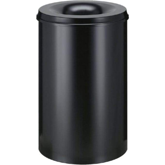 V-part - Vlamdovende papierbak 110 ltr - Steel - zwart