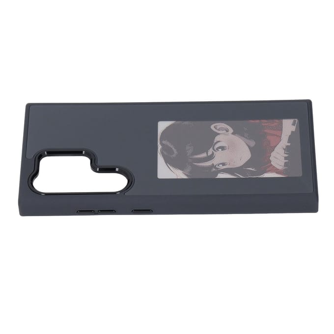 NFC Schermprojectie Telefoonhoes voor S24 Ultra Rood Geel Zwart Wit Kleurendisplay 3.52 Inch gray