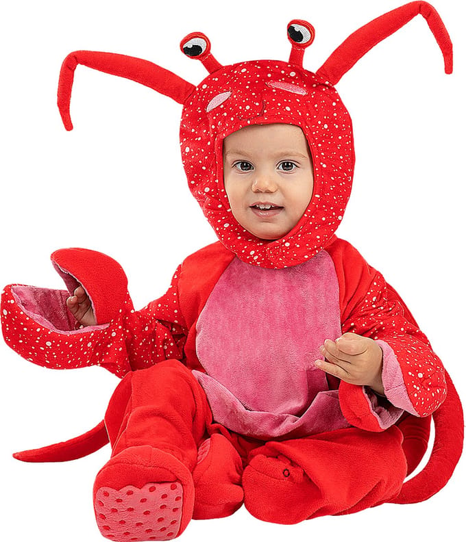 FUNIDELIA Krab Kostuum voor baby - Maat: 69 - 80 cm - Rood