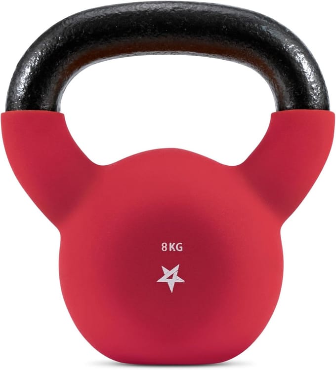 Kettlebell Gewichten - Neopreen Gecoat - Duurzame Gietijzeren Constructie - Comfortabele Grip - Voor Krachttraining