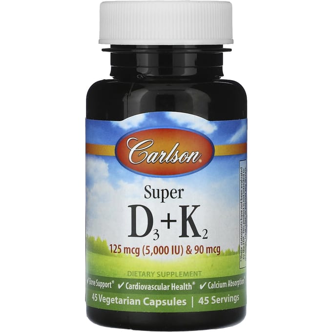 Super D3 + K2, 45 Veggie Capsules