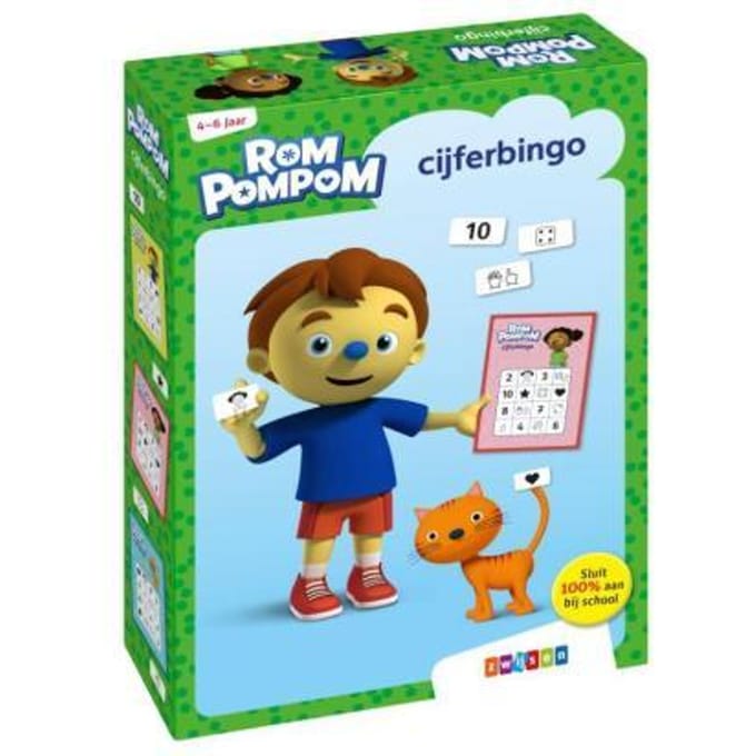 Rompompom cijferbingo Bordspellen
