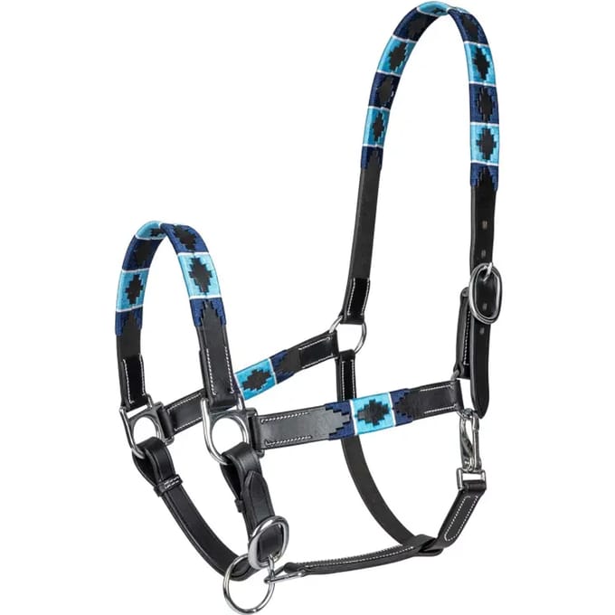 Waldhausen Lederenhalster Polo - maat Cob - black/blue