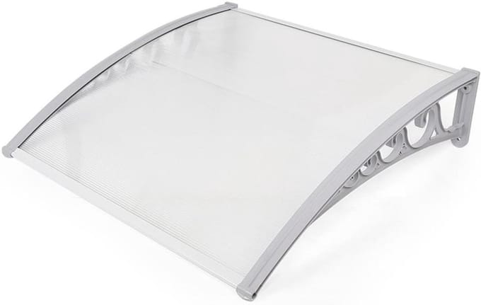 Deur Luifel - Raam Overkapping - Bescherming Buiten - Polycarbonaat - 60 x 100 cm - Wit