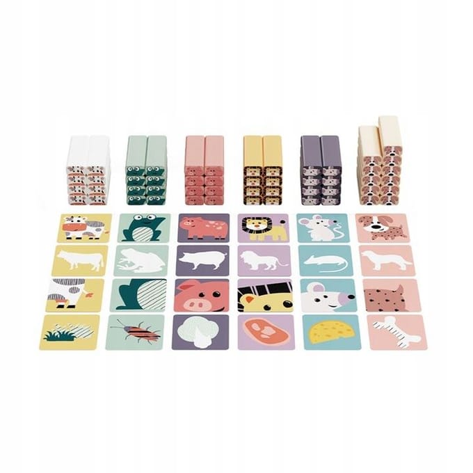 TopBright - kanteltoren - Dieren - Kleuren - Behendigheidsspel - Creatief bouwen