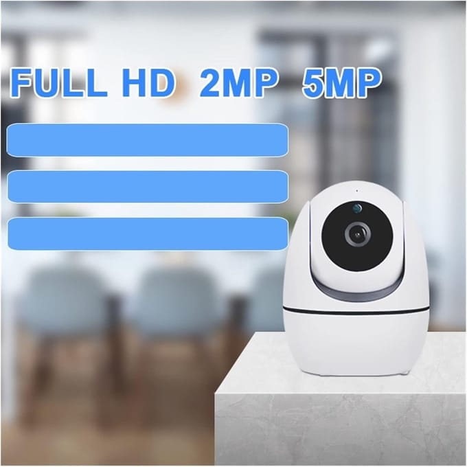 Beveiligingscamera - Netwerkcamera Woning - Huisbewaking Binnen - 3x Optische Zoom - 5MP - Wit