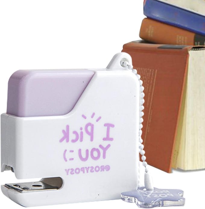 Reis nietmachine - Mini nietapparaat - Papier organiseren - Compact en draagbaar - 4 x 4.5 cm - Blauw