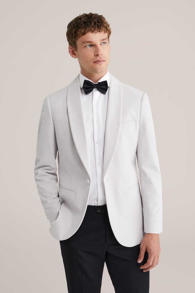 We Fashion Blazer Light Grey Größe: 48 | Blazer Outlet | Herren | Grau