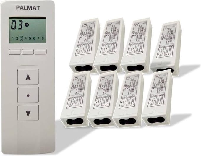 PALMAT 8-kanaals zender en ontvanger (8 stuks)