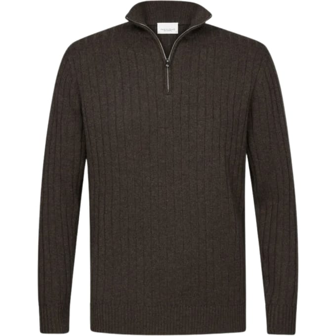 Profuomo  Lange Mouw Overhemden Bruin Ppwj30019