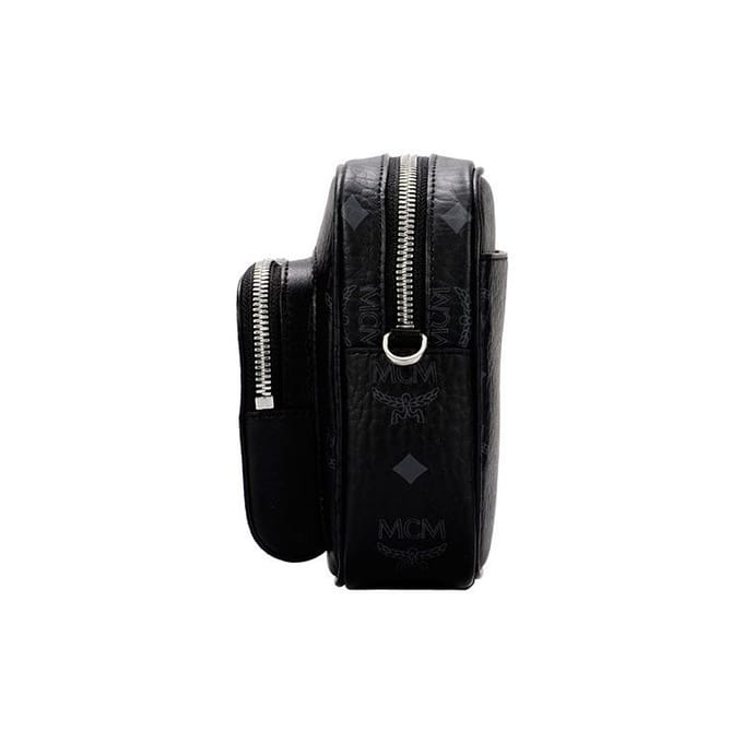 MCM Monogram Leren Crossbody Tas Dames tassen Zwart MMRAAKC02BK001 Basic Set (Bag+Dust Bag) black