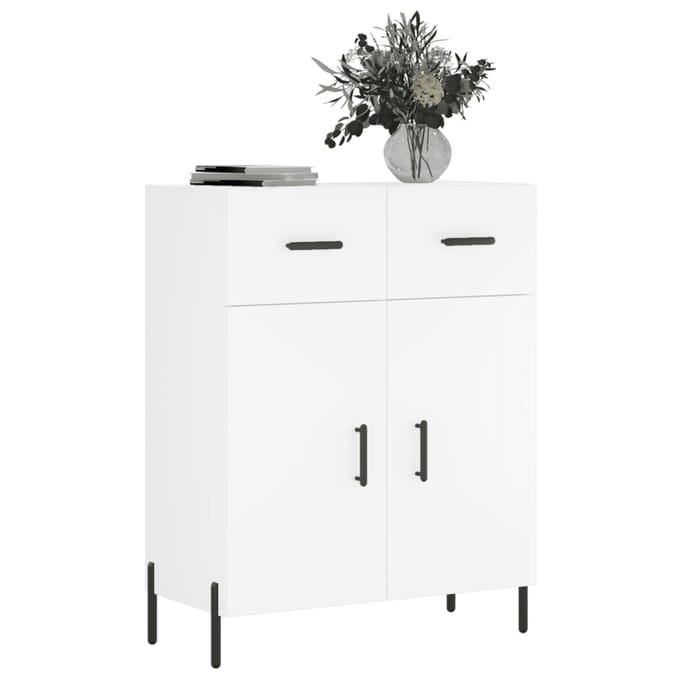 vidaXL - Dressoir - 69,5x34x90 - cm - bewerkt - hout - wit