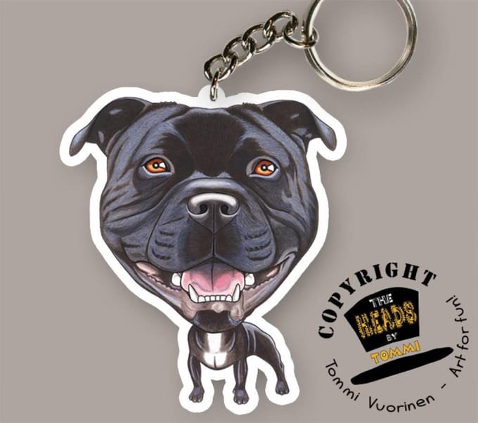 Sleutelhanger Hond Staffordshire Bull Terrier