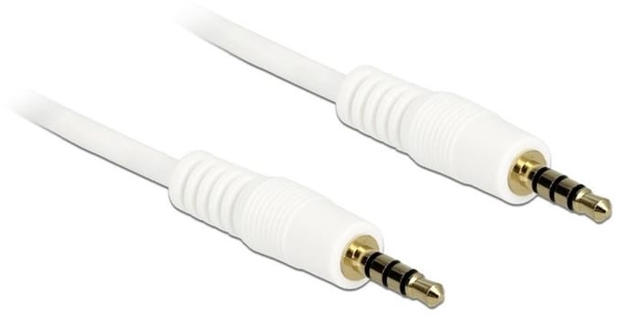 3,5mm Jack 4-polig audio/video kabel AWG24 / wit - 5 meter