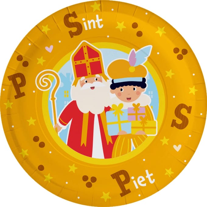Bordjes Sint & piet Cartoon Vigo (8st)
