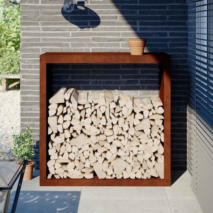 VidaXL Houten plank 100x40x100 cm weerbestendig staal