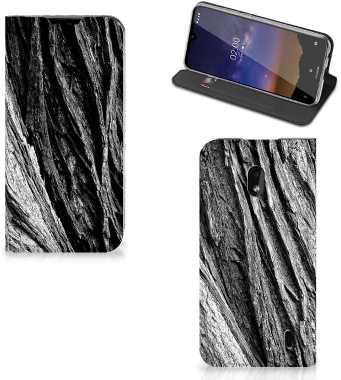 Book Wallet Case Nokia 2.2 Boomschors Grijs