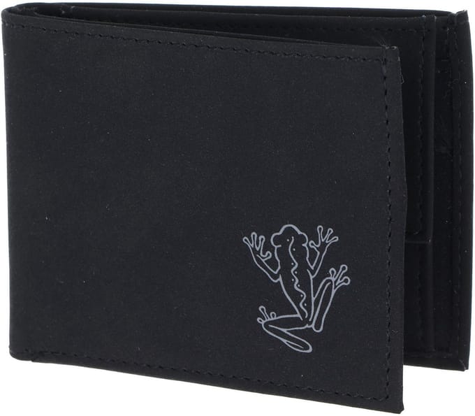 oxmox portemonnee New Cryptan RFID Protect Pocketbörse Frog 2.0 Print Grey Black zwart