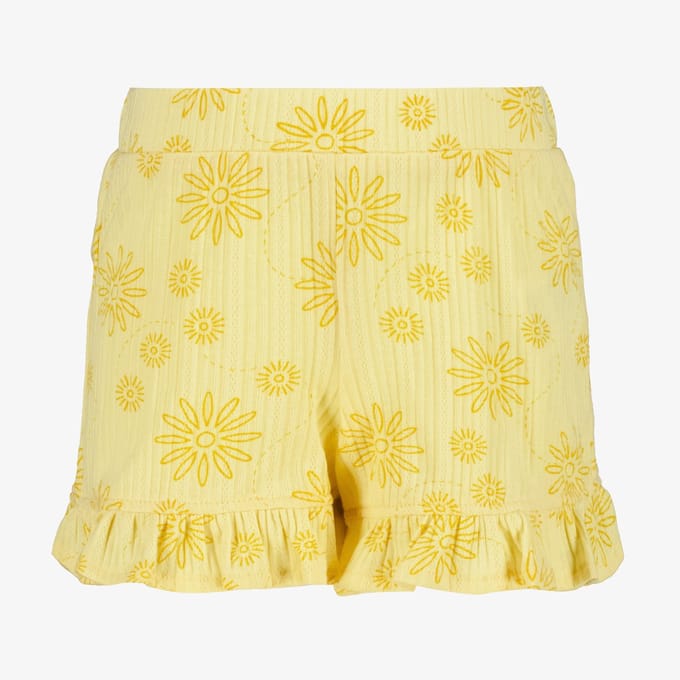 TwoDay meisjes short met bloemetjes geel - Maat 92