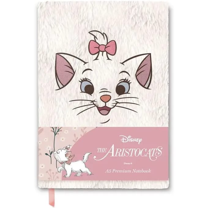 Aristocats - Disney Notebook - Notizbuch - Premium - Plüsch-Einband - Bonjour Marie - voor Geen - wit