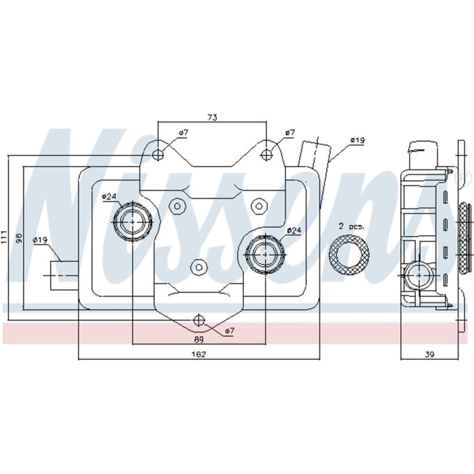 Olie radiator, motorolie NISSENS 90618