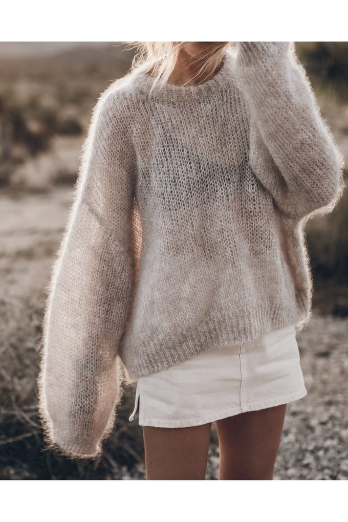 Mikuta The Sand Relaxed Fine Knitted Sweater Größe: M | Pullover Outlet | Damen | Braun