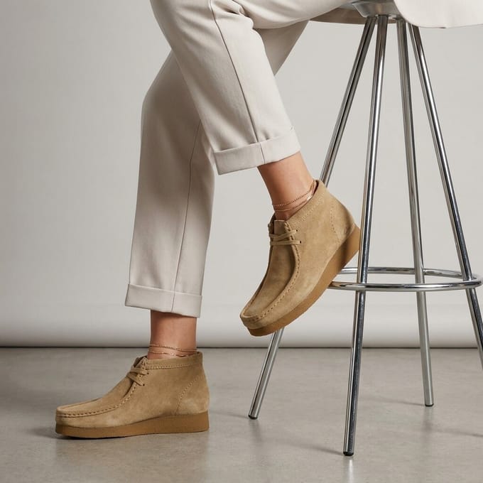 CLARKS WallabeeEVOBt Dames Veterschoenen - Suede - Bruin