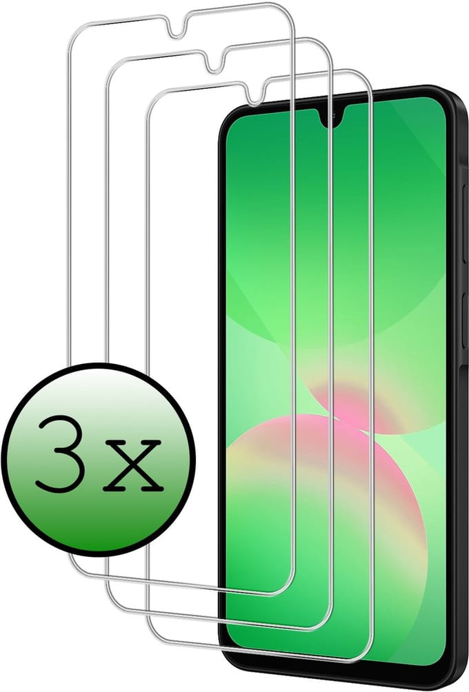 Screenprotector - 3 Stuks Geschikt voor Samsung Galaxy A26 - Extra Sterk - Beschermglas - Gehard Glas - Tempered Glass - Screen Protector