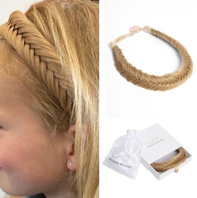 Infinity Braids - Jolie Fishtail Braid - Haarband - Haarband Dames - Haarbanden - Haarband Meisje - Jolie Honey Blossom