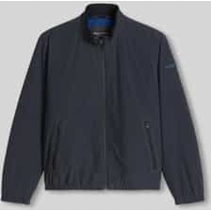 regular fit blouson van katoenmix met opstaande kraag