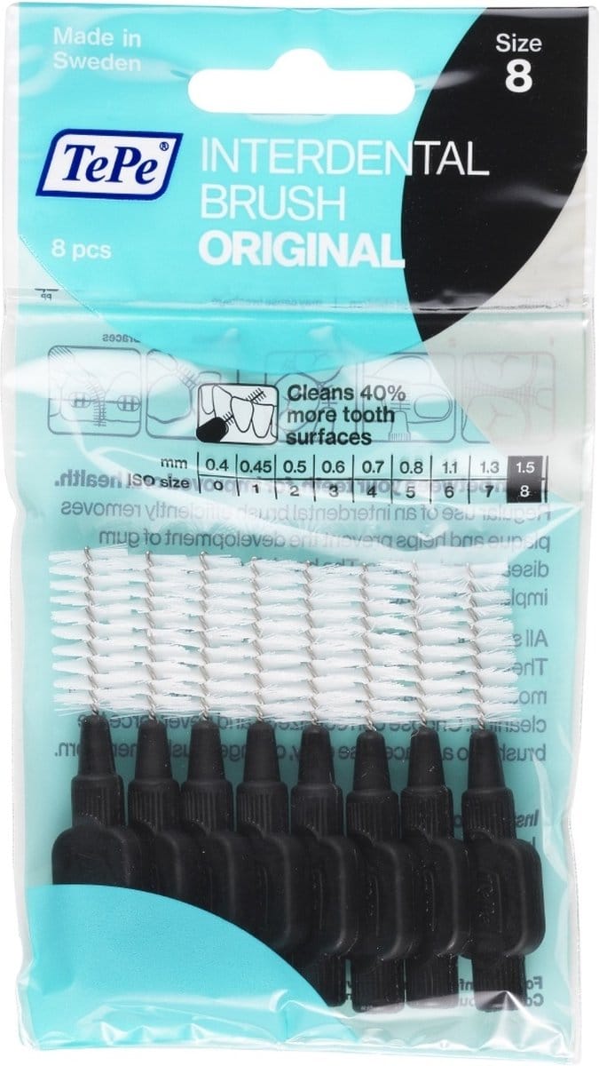 TePe Interdentale Ragers Origineel 1,5 mm Zwart - 8 stuks