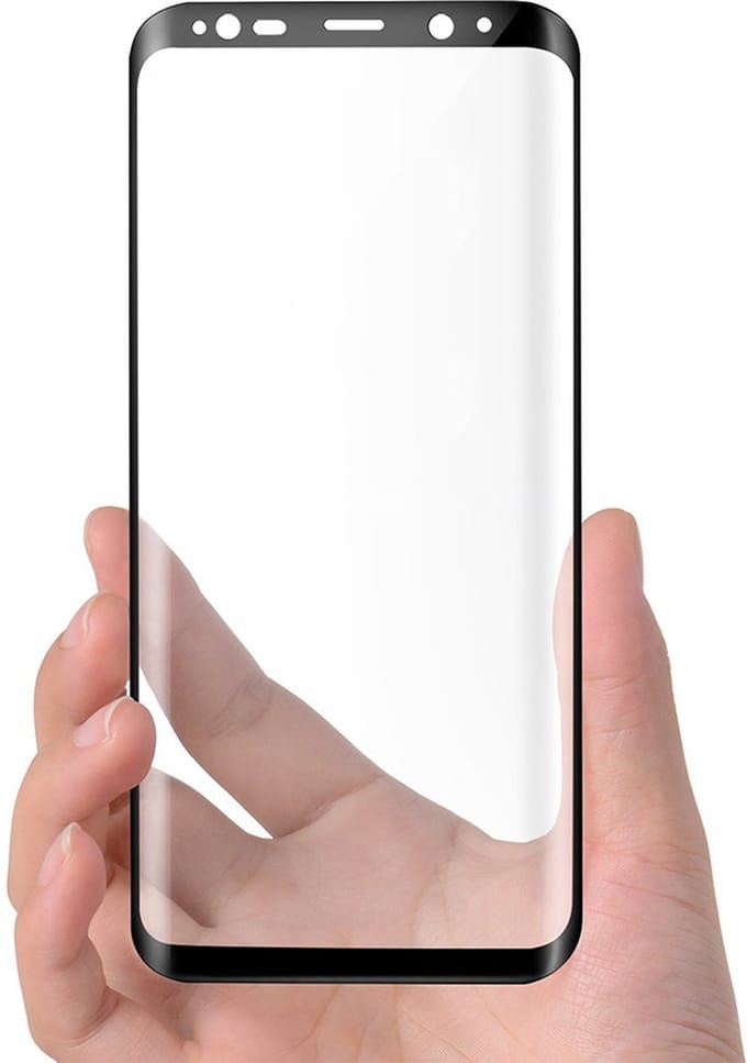 3D Full Cover 9H Screen Protector for Galaxy S8 _ Black
