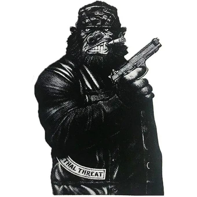 Stickers Lethal Threat Gorilla Gun