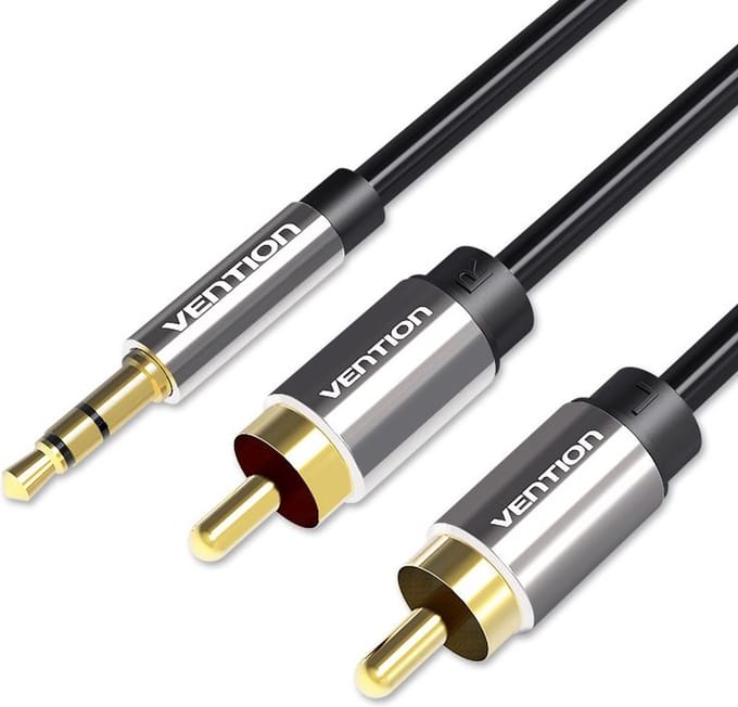 Vention Audiokabel 3,5 Mm Naar 2X Rca Voor Computerluidsprekers