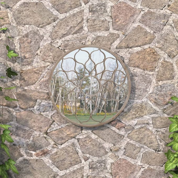 Vidaxl Lustre de Jardin, Couleur Sable, 60X3 Cm, Cadre Rond en Fer