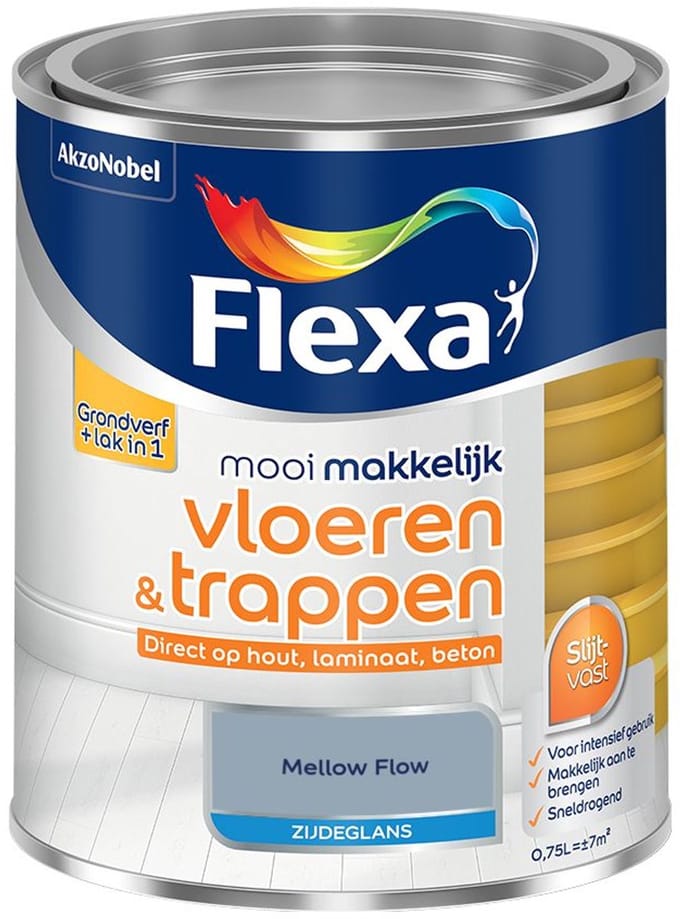 Flexa - Mooi Makkelijk Vloeren & Trappen Zijdeglans - Mellow Flow - Mengverf - 750 Ml