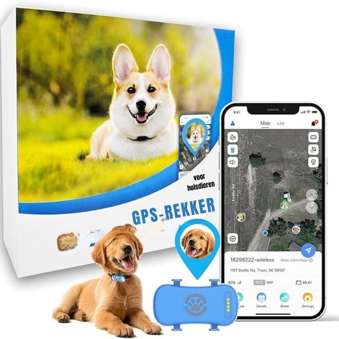 Core® GPS Tracker hond - GPS Tracker - GPS Trackers - Blauw - 11cm x 11cm x 5cm