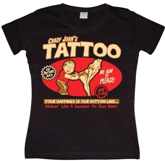 Hybris Dames Crazy John's Tattoo Girly T-shirt SH-5-11071-LFH3-6