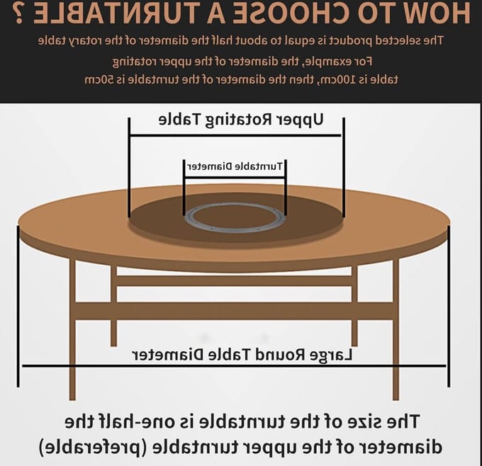 Heavy Duty Aluminum Alloy Round Dining Table Swivel Platter - Smooth Turntable Lazy Susan