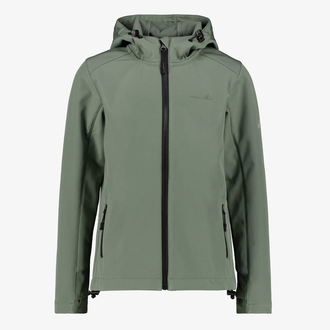 Mountain Peak kinder softshell jas groen - Maat 116