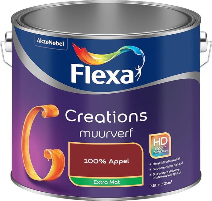 Flexa - Creations Muurverf Extra Mat - 100% Appel - Mengverf - 2,5 L
